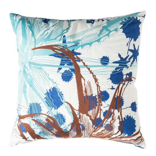 Cactus:  92043 18x18 teal blue brown